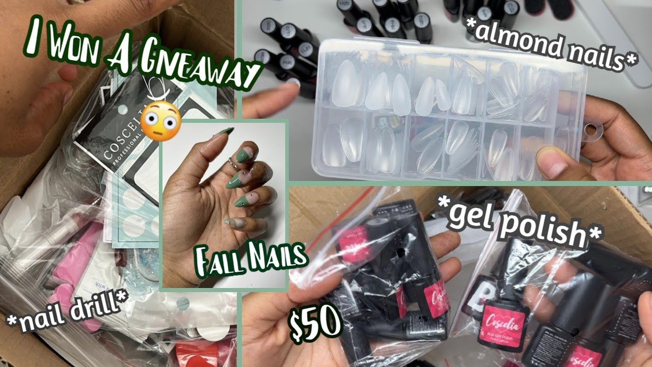 NEW PRODUCTS! | TRYING Coscelia $50 Gel Nail Art Kit! | Won a GIVEAWAY!