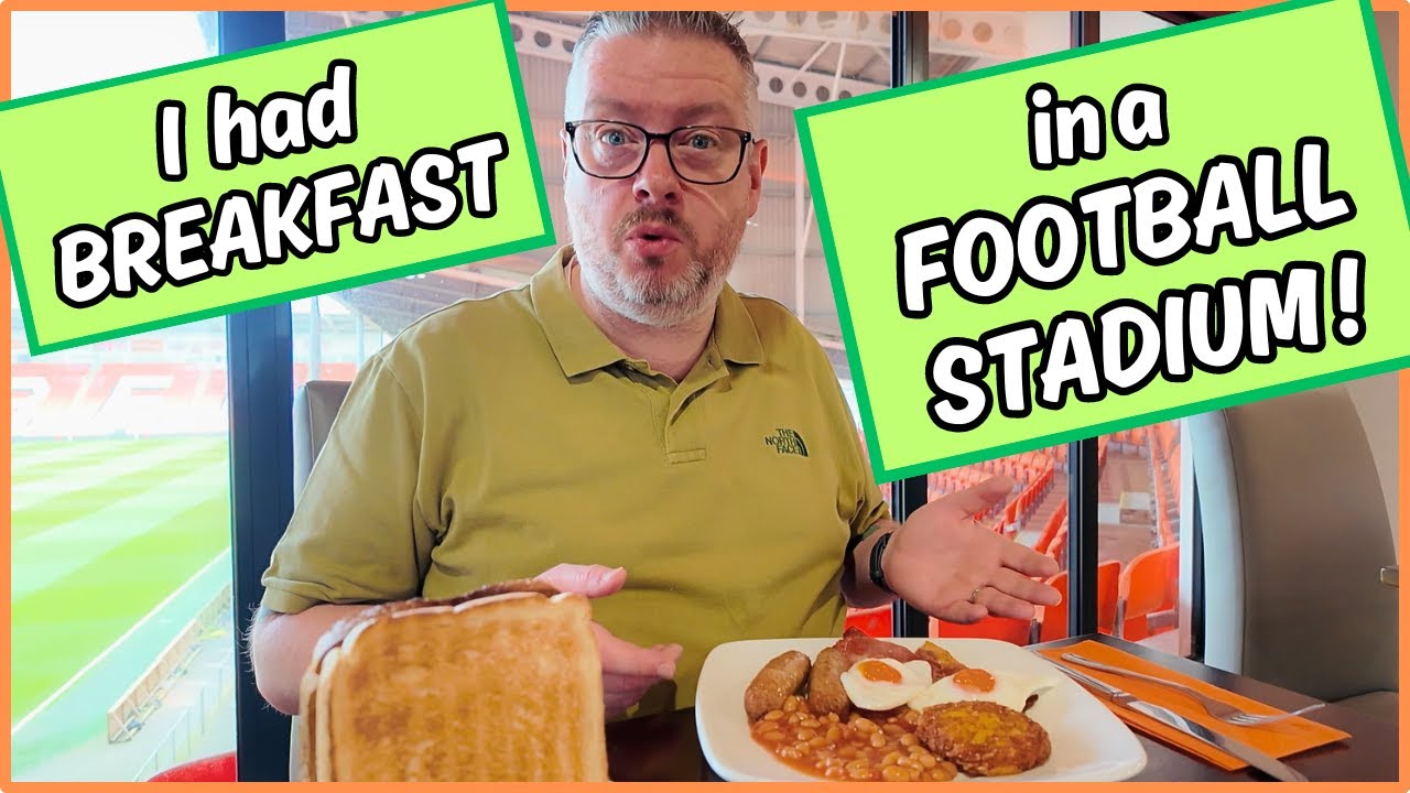BREAKFAST GOALS! Eating With a Stadium View at BLACKPOOL FC Hotel!