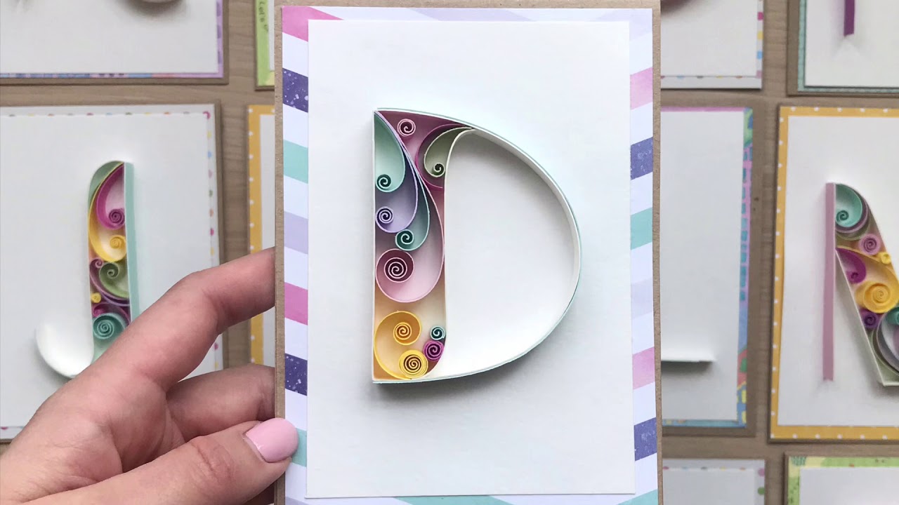 QllArt | Letter D in quilling technique | Квиллинг буква D