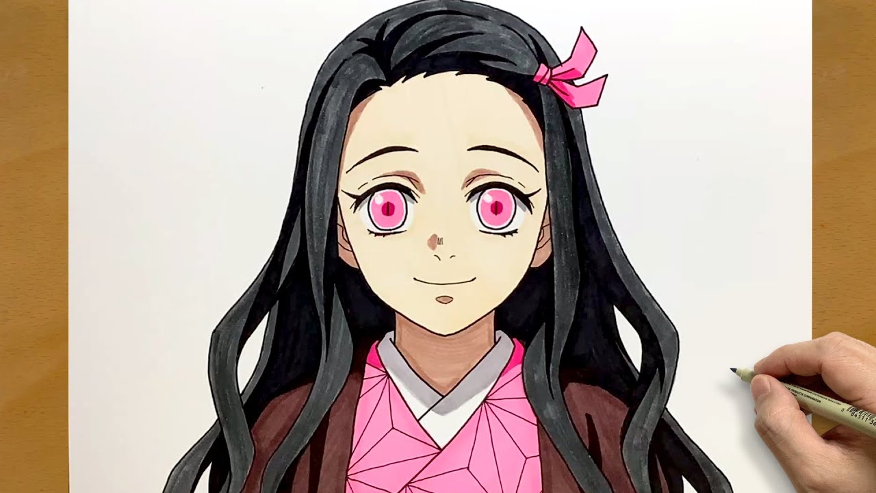 Как нарисовать Нэдзуко (без бамбука) &ndash; Kimetsu no Yaiba Art