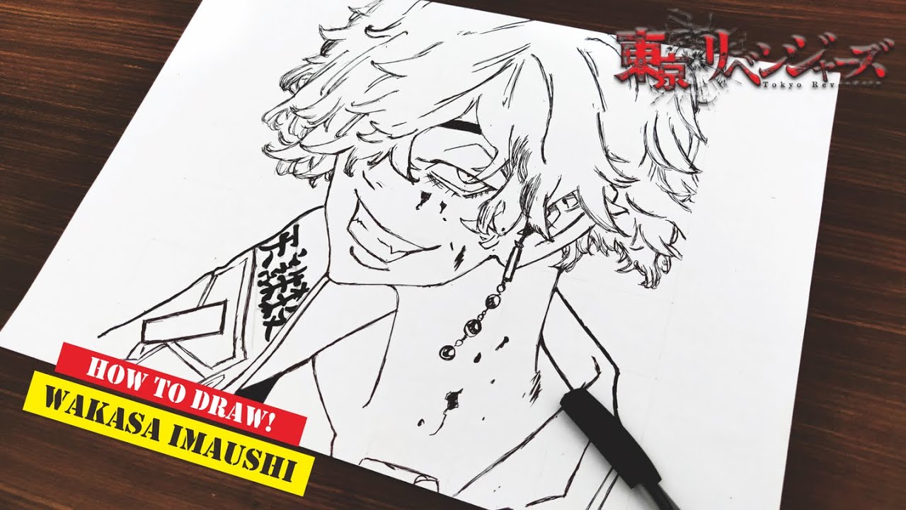 Cara Menggambar Wakasa Tokyo Revengers | How To Draw Wakasa Imaushi