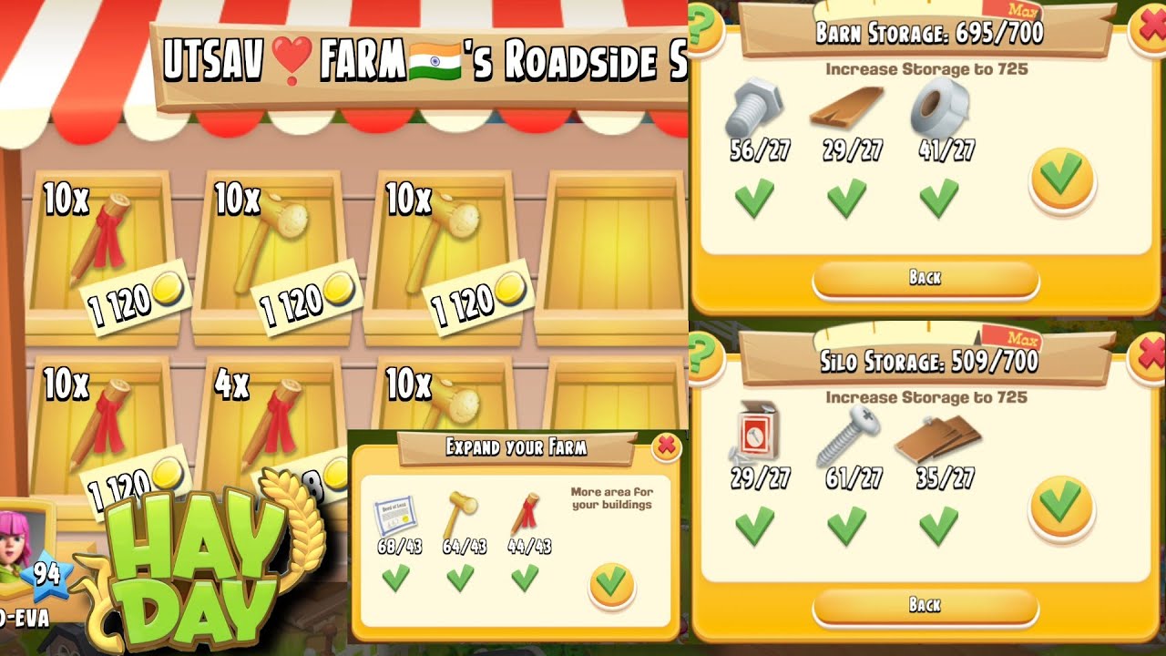 Hay Day How To Upgrade Fast Silo & Barn Storage And Expand Farm Pro Tips Must See