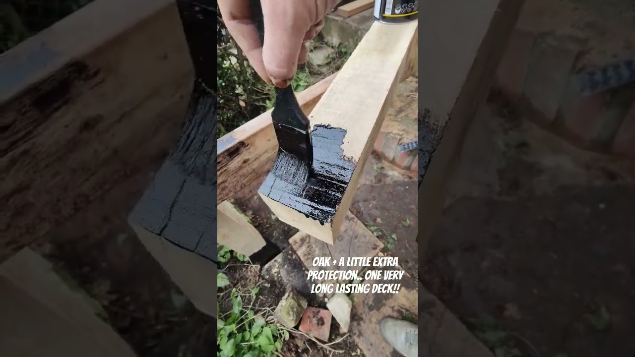 Top Tip - protect your posts from rot! #toptip #howto #deck #gardenlandscaping #oak #timber #wood