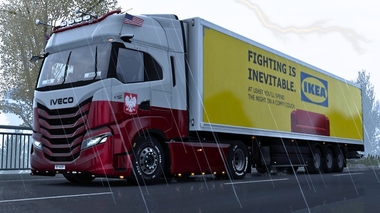 Ep.1🥶I Drew in ZERO VISIBILITY | IKEA Delivery In *DEADLY* Storm! | 4K Realistic Graphics ETS2 Drive