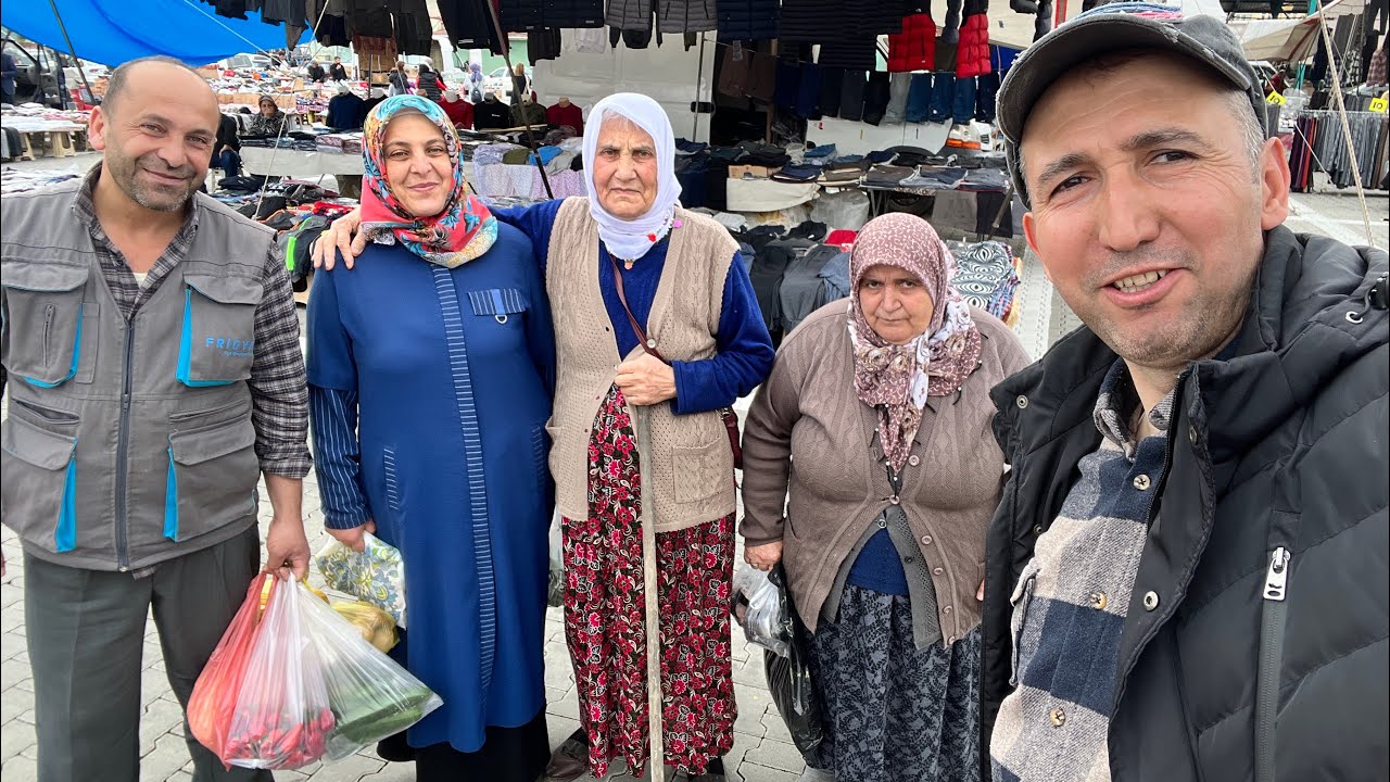 Pazar alışverişi Taşköprü cuma pazarı