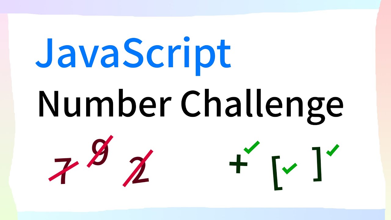 Can you write ANY JavaScript number using only these 3 symbols?