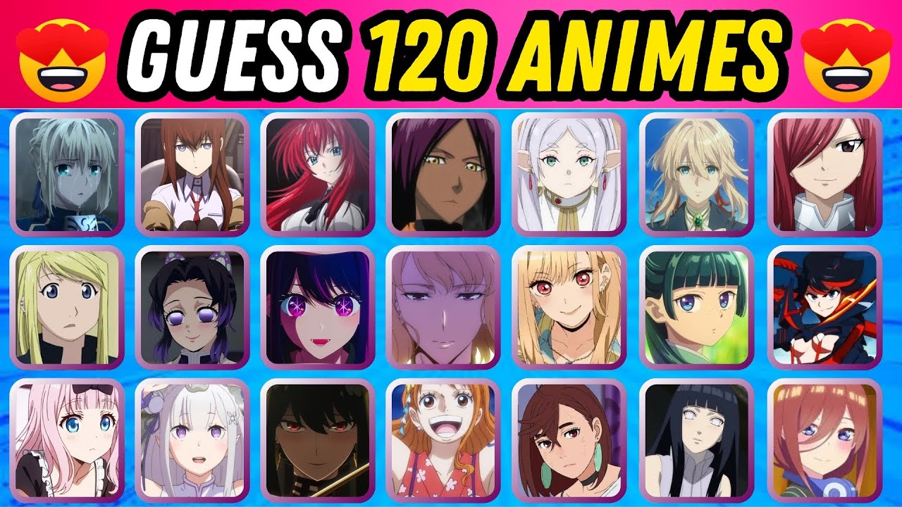 GUESS THE ANIME BY ITS WAIFU 🔥😍 | 120 Waifus 120 Animes | Anime Quiz