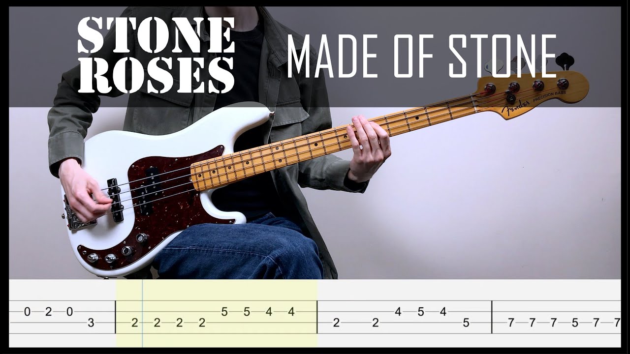 The Stone Roses - Made Of Stone (Bass Cover + Play-Along Tabs)