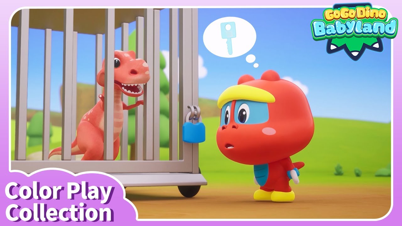 Color Play w/ GOGODINO Babyland | Kids Play Collection 3 | Dinosaurs for Baby | Color Car | Rescue