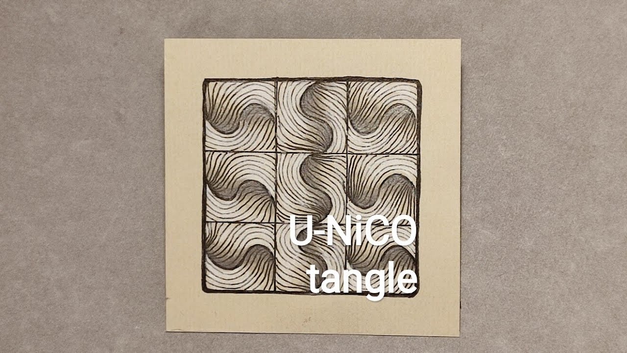 Zentangle patterns No 18: tangle called- U-NICO