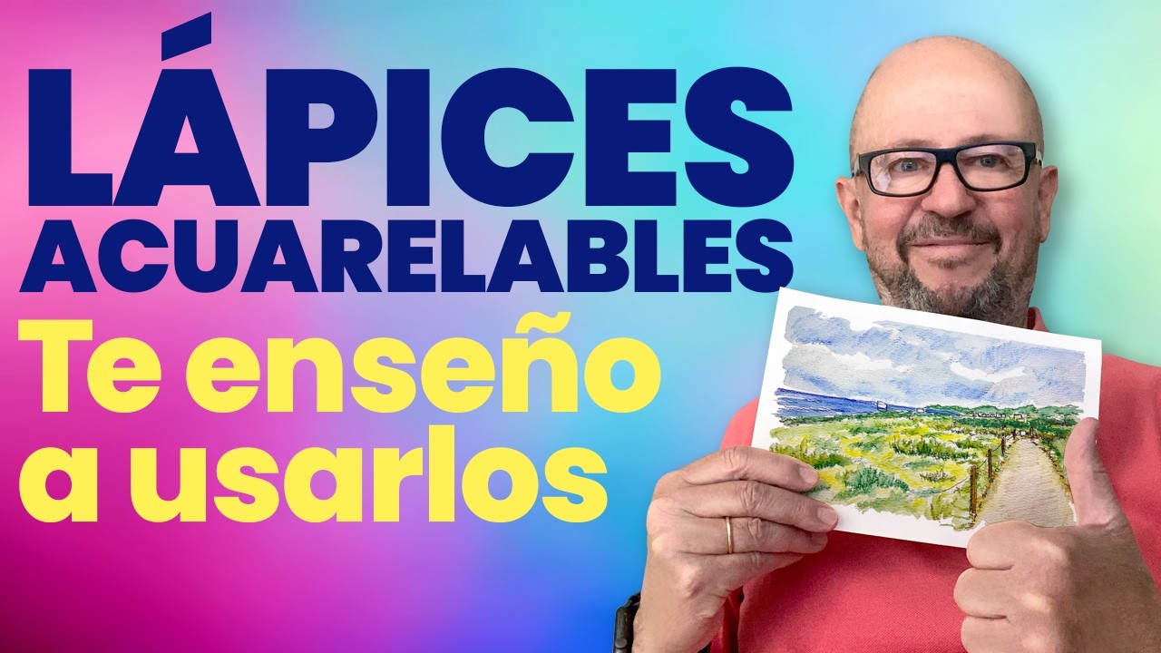 LÁPICES ACUARELABLES para PRINCIPIANTES. Cómo hacer un SKETCH vibrante