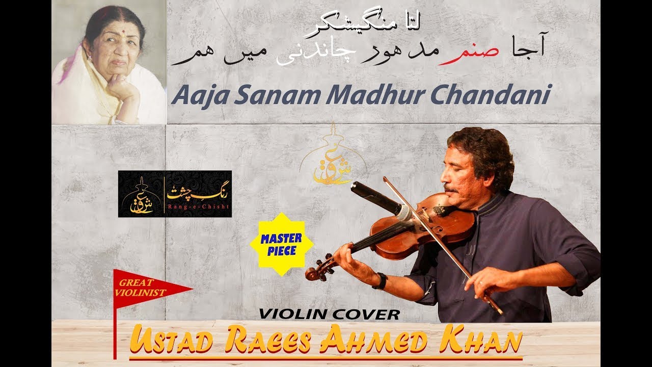 Aaja Sanam Madhur Chandani | Ustad Raees Khan violin music (Violin cover)