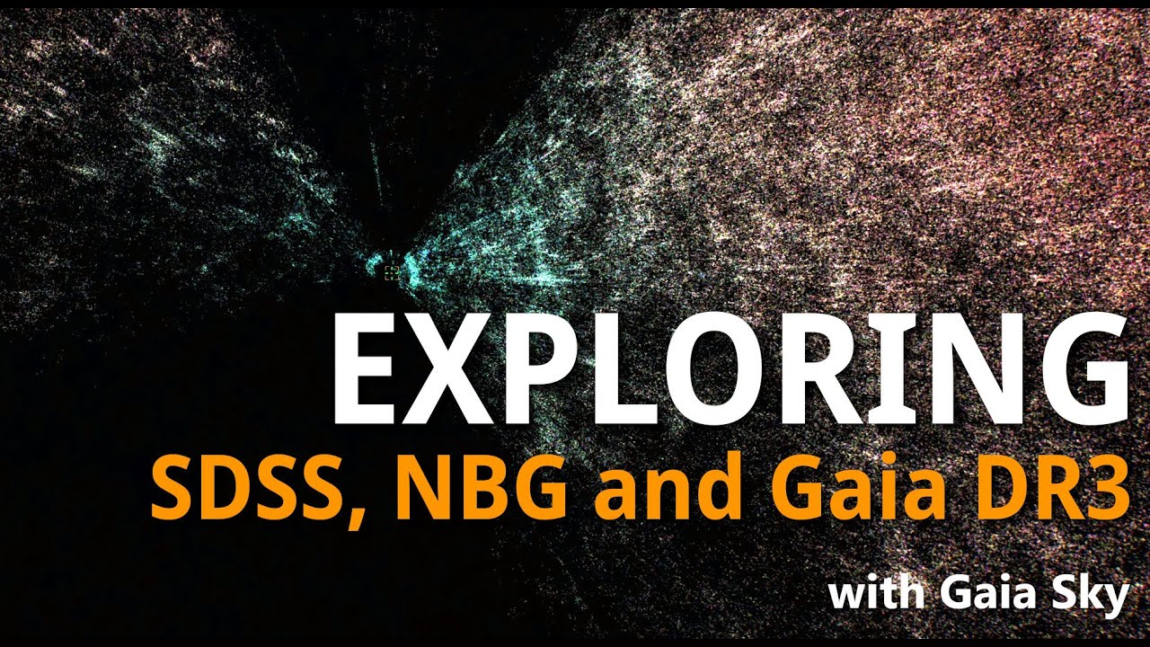 Exploring SDSS17, NBG and Gaia DR3 in real time with Gaia Sky