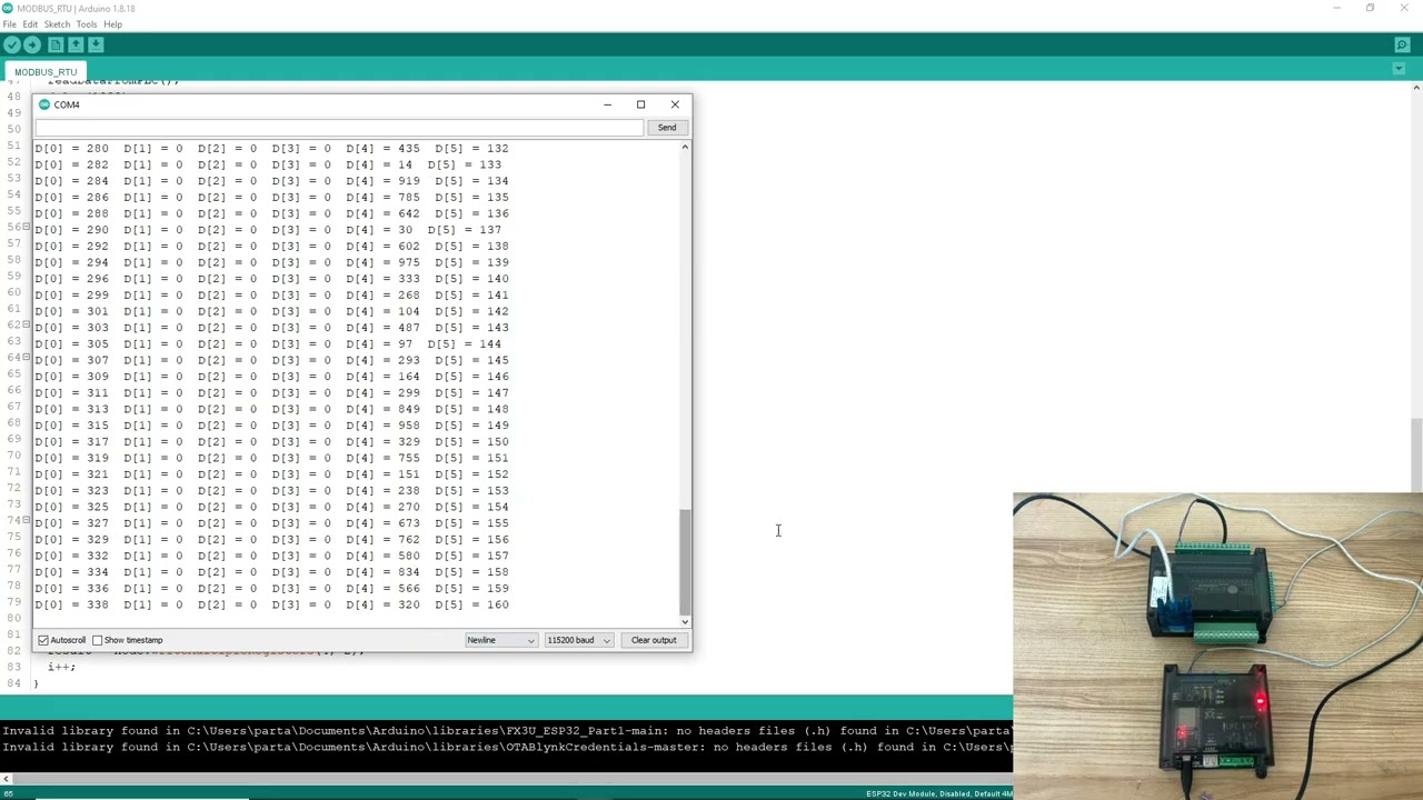 การเชื่อมต่อ ESP32 กับ PLC FX3U ผ่าน RS485 #MODBUS_RTU