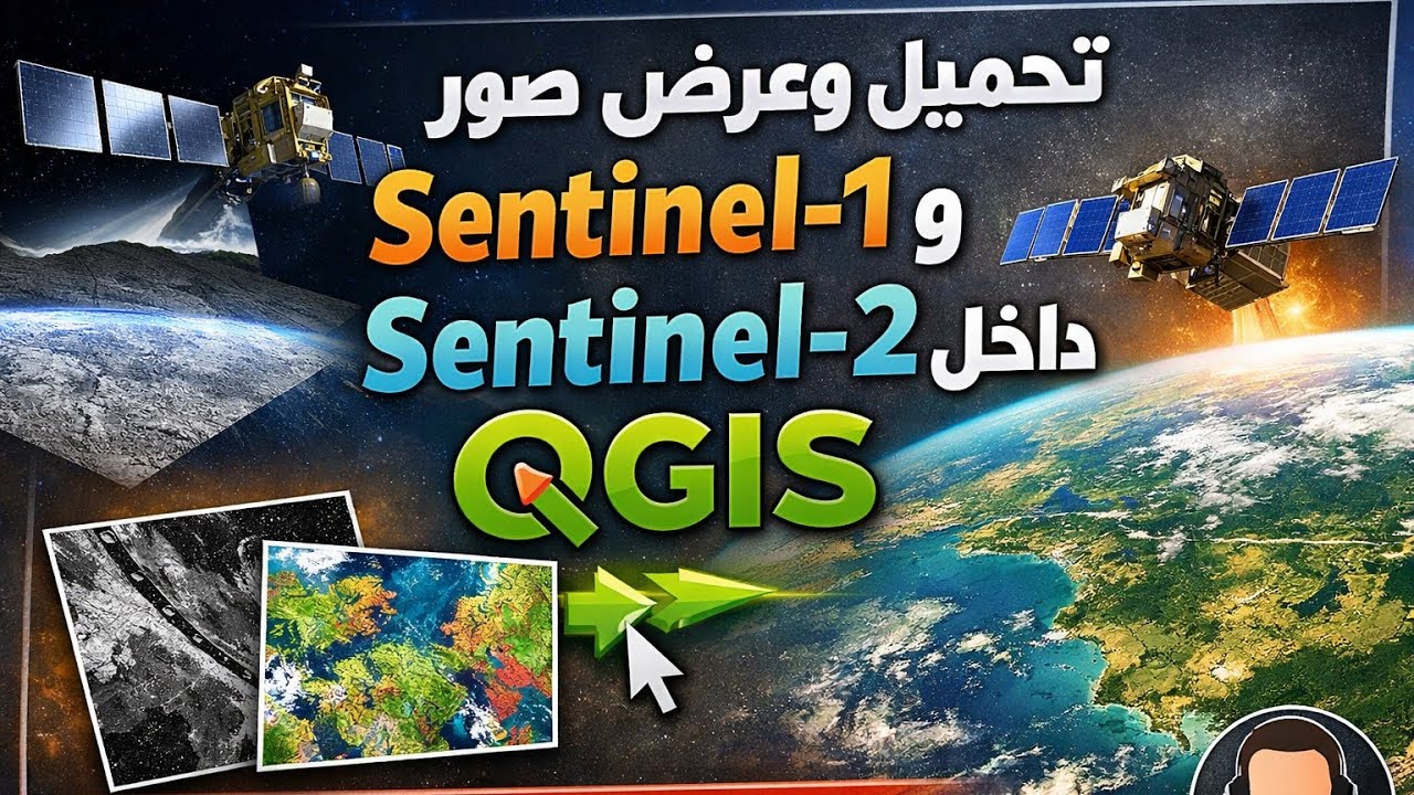 تحميل وعرض صور Sentinel-1 و Sentinel-2 داخل QGIS خطوة بخطوة | شرح عملي كامل