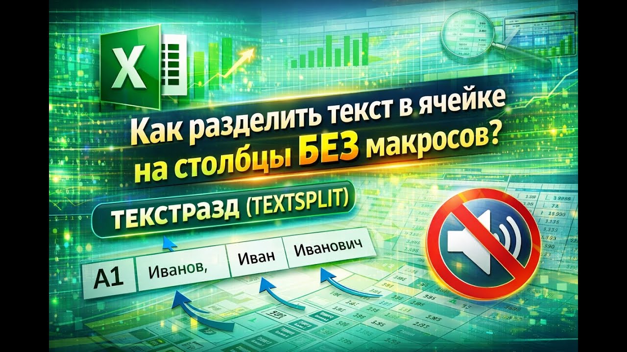✂️ ТЕКСТРАЗД: Как разделить текст в ячейке на столбцы БЕЗ макросов?