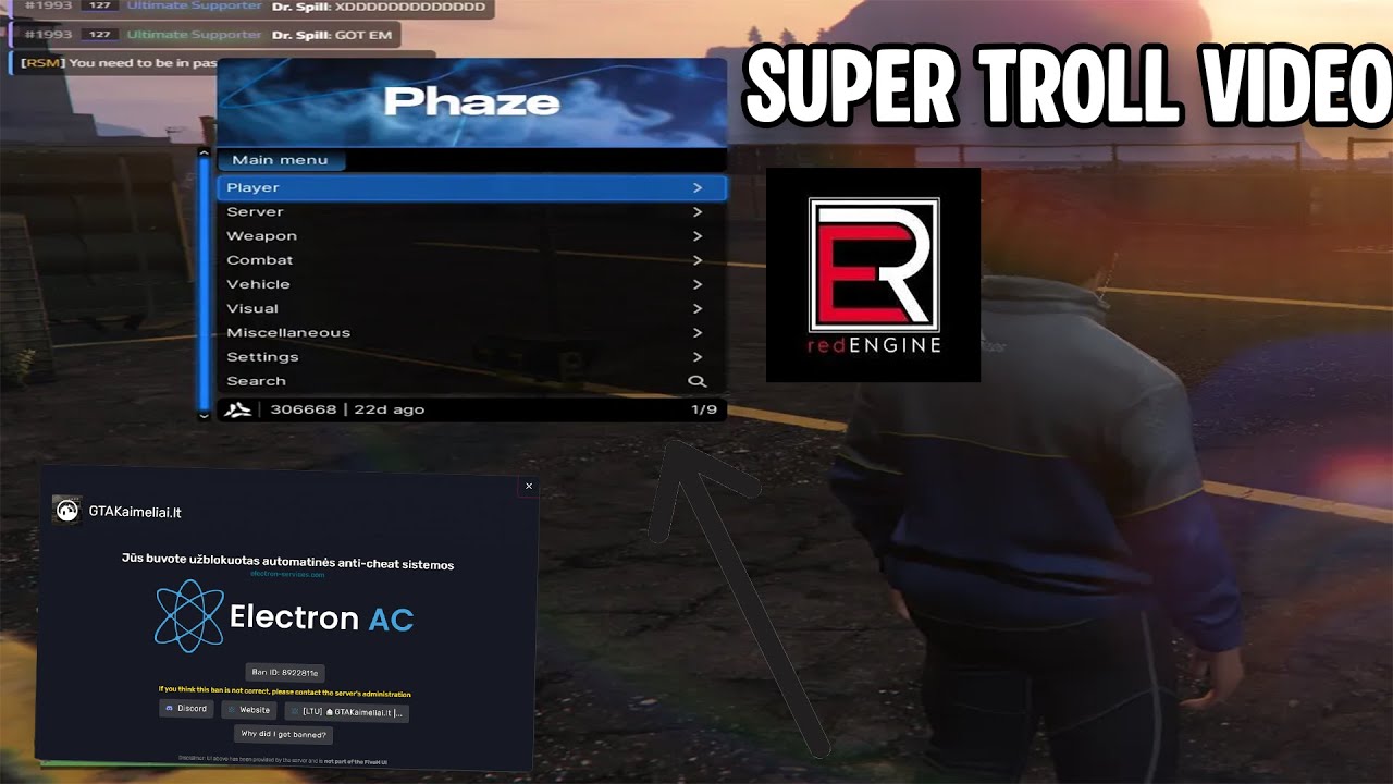 TROLINIMAS su Phaze Mod Menu 🔥 | FiveM juoko dozė! 😂