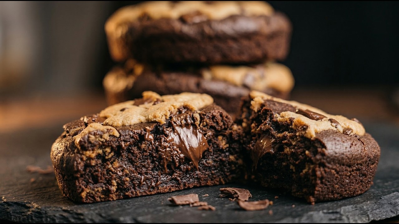 Брукис с карамелизированным маслом | Brownie Cookies ASMR