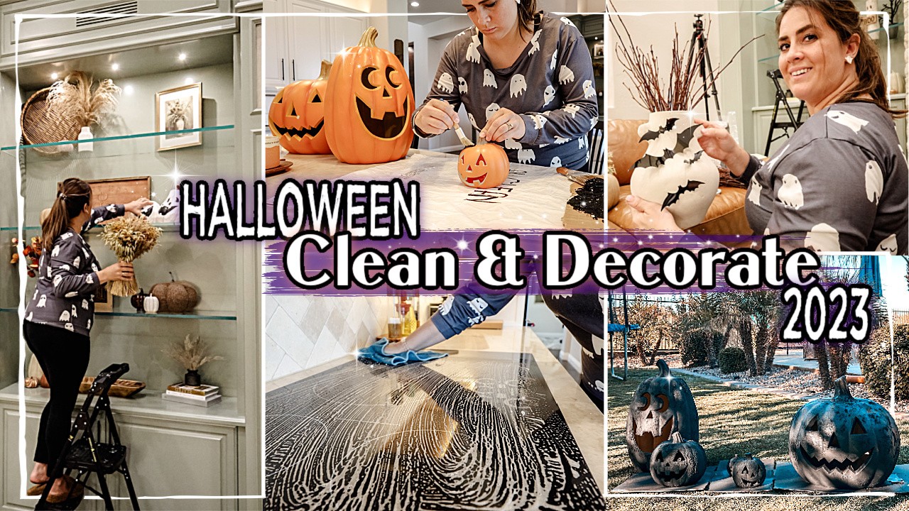 HALLOWEEN CLEAN & DECORATE WITH ME 2023 :: BUDGET &ldquo;FALLOWEEN&rdquo; DECORATING IDEAS + DIY & RECIPE