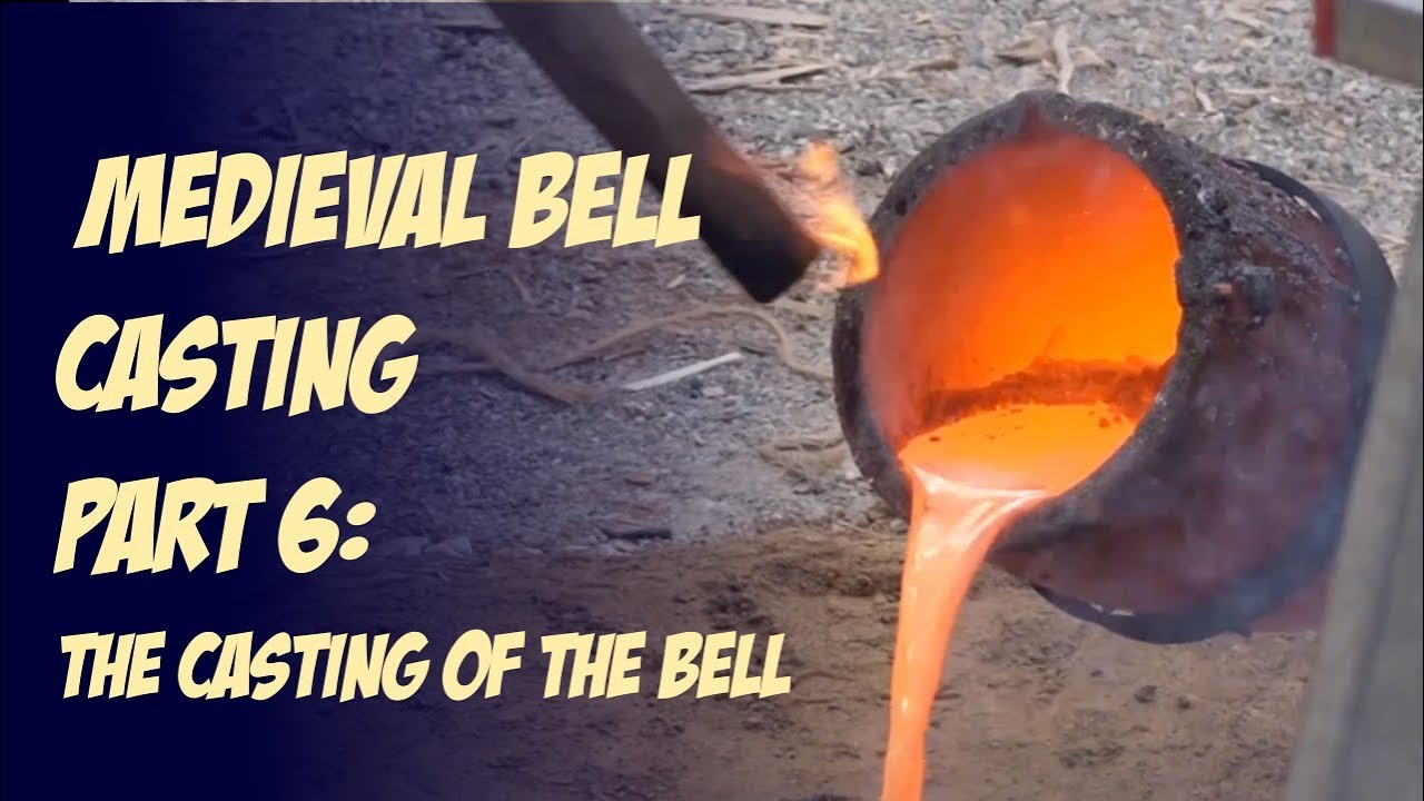 Casting the bell - Bronze Casting: 1000 year old bell - Part 6 #medievalbellfounding