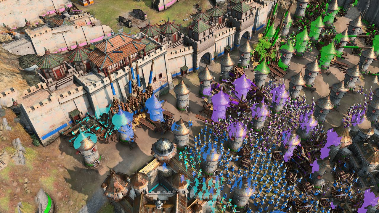 Age of Empires 4 - 4v4 MASSIVE ARMIES AND FORTIFICATIONS | Multiplayer Gameplay