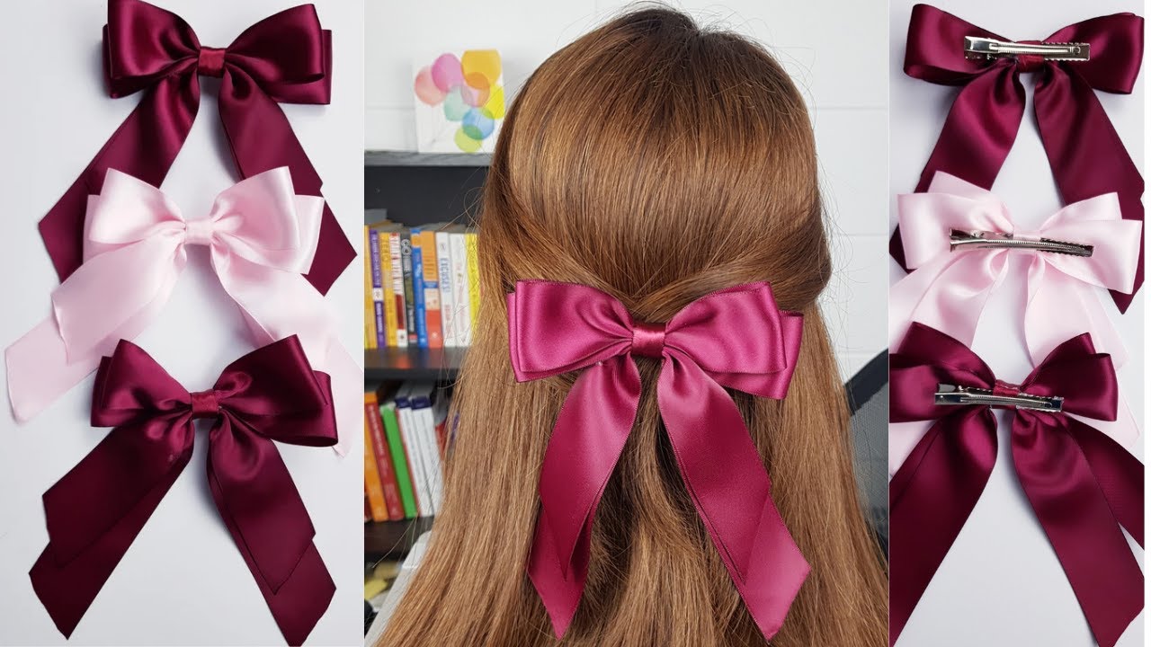 DIY HAIR BOW IN 10 MINUTES / Homemade hair bow/ Beautiful hair bow/ Hair accessories/ Bow