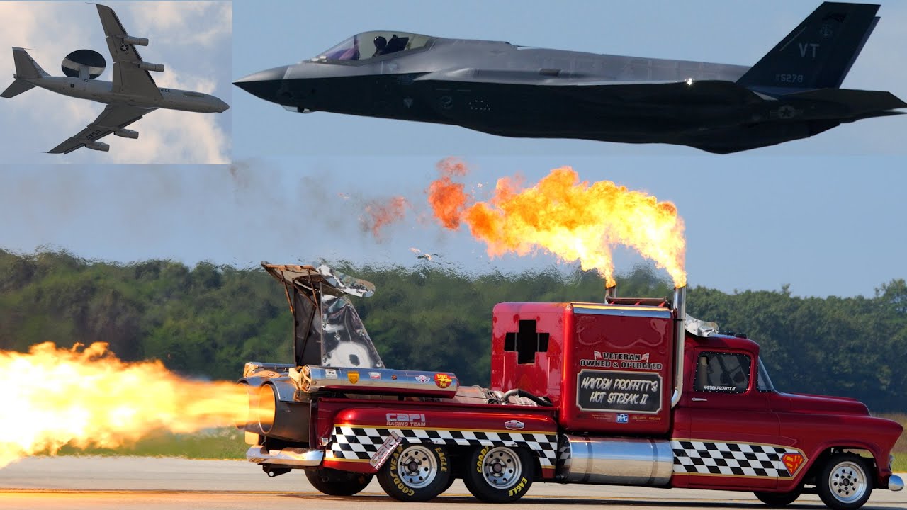 🛩️ 2023 Thunder Over New Hampshire Air Show AirShow fighter jet plane Flyover truck 4K 60fps