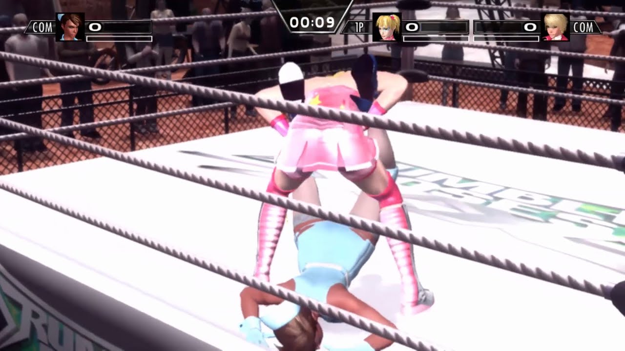 Rumble Roses XX:Becky SS and Rowdy Reiko SS vs Anesthesia