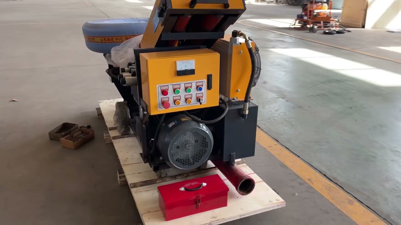 BLM-CP7B small electric concrete pump delivered （2）