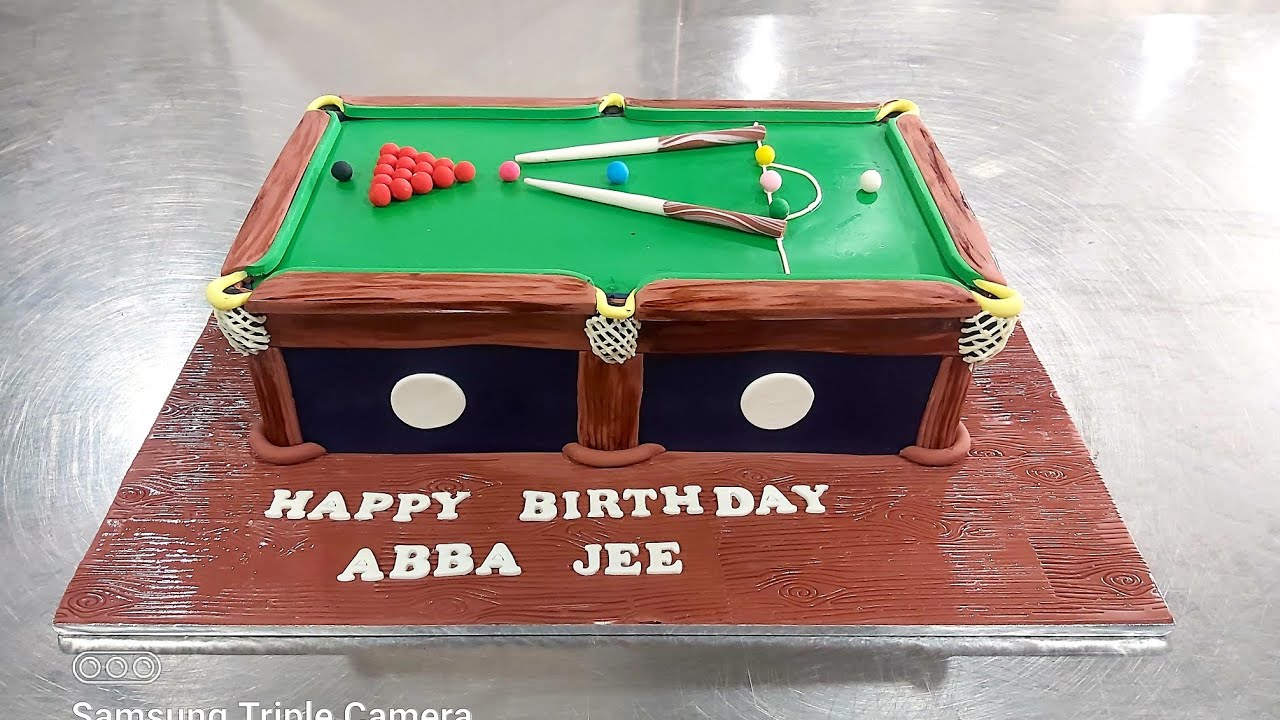 #snooker #pool #snookertable   how to make a snooker table cake /pool table cake by asif studio