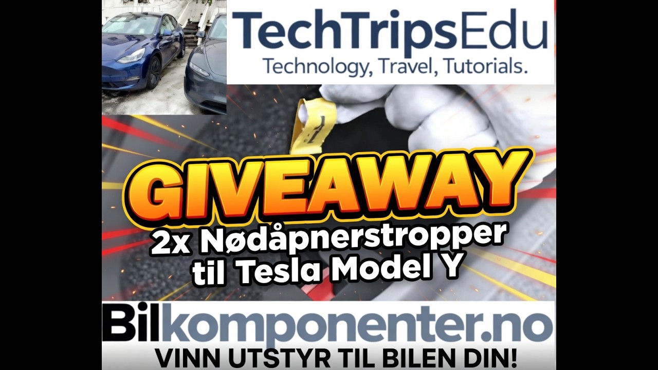 N&oslash;d&aring;pnerstroppe til Tesla Model Y + Du kan f&aring; det gratis!