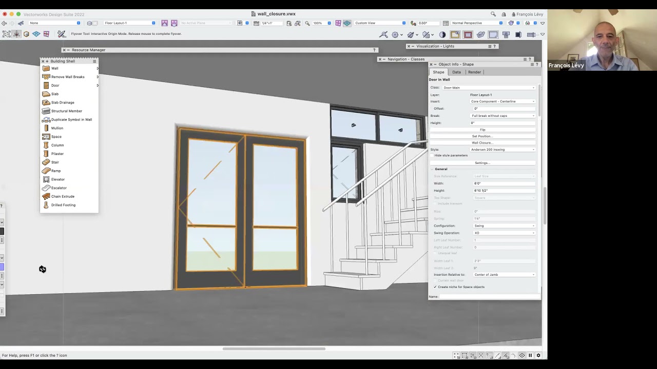 Austin Vectorworks Community Meeting October, 2021: Wall Closure and Stair by path
