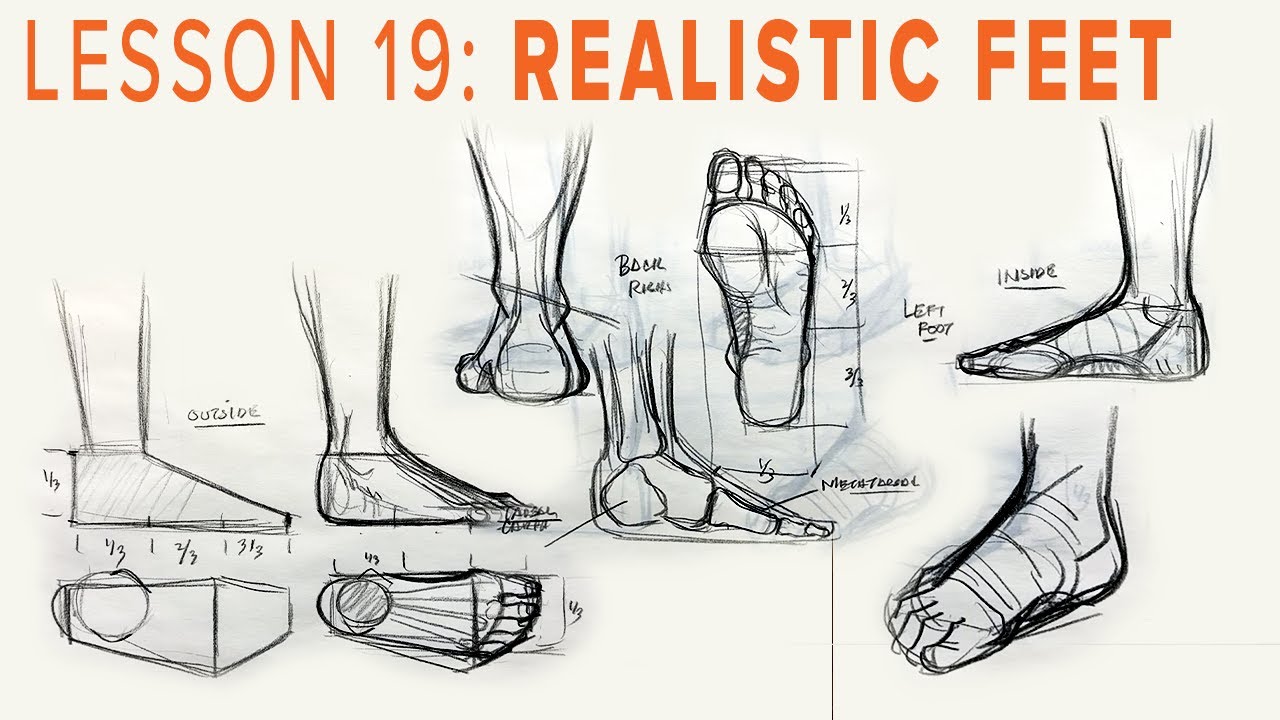 Learn to Draw Anatomy - Realistic Feet