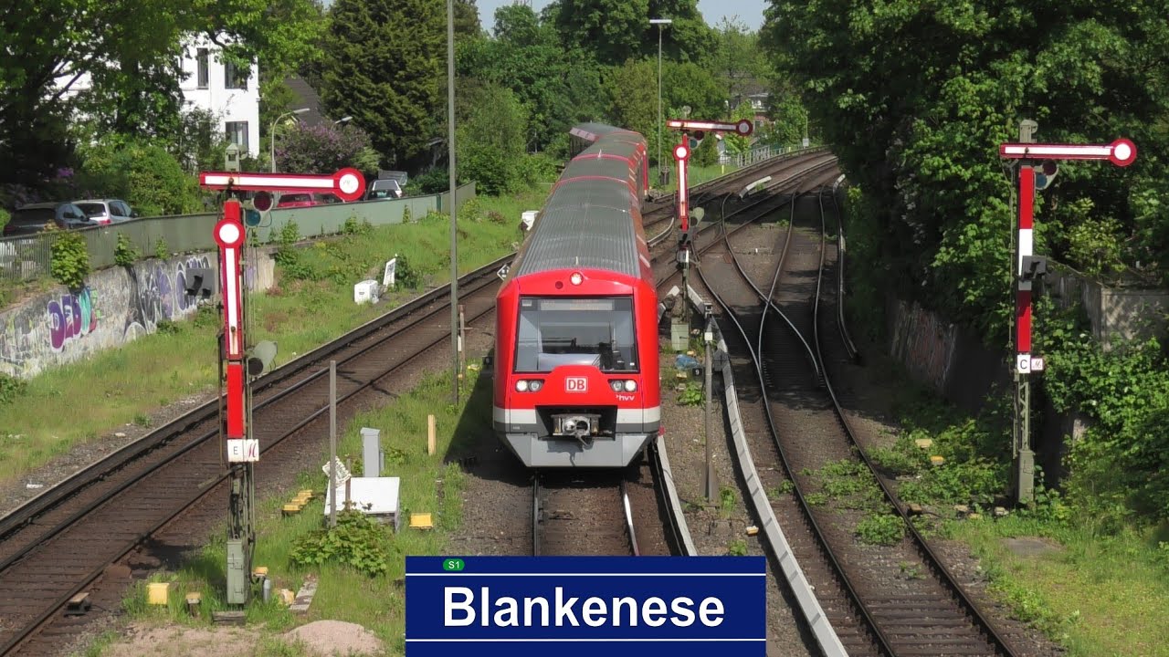 Hamburg-Blankenese. Formsignale, Stromschienen und S-Bahnen