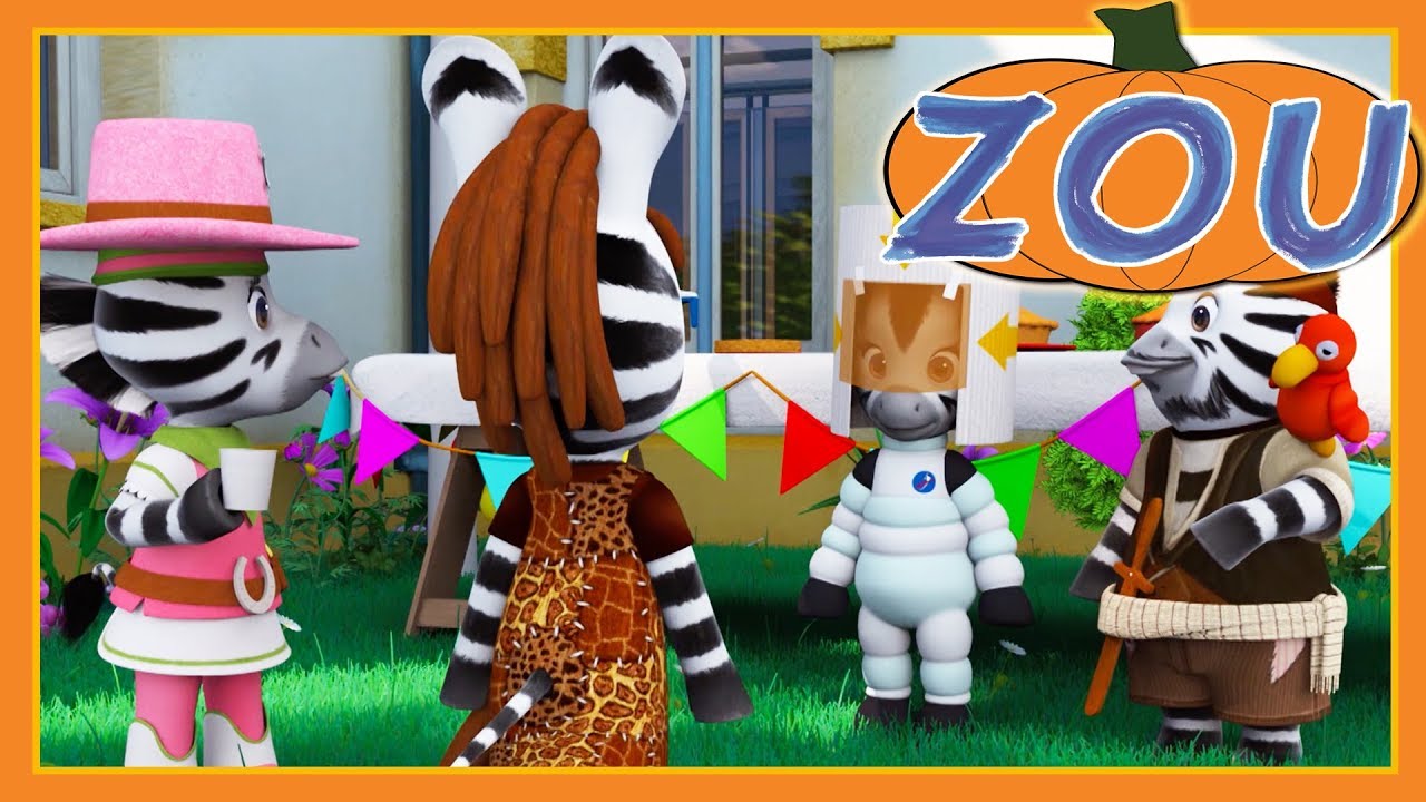 👻🎃HALLOWEEN  🎃👻 Fancy dress party 🍂🍂Cartoons  | Zou in English