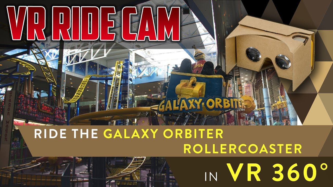Galaxy Orbiter VR Rollercoaster POV 360 Cam - Galaxyland in West Edmonton Mall - Best Edmonton Mall