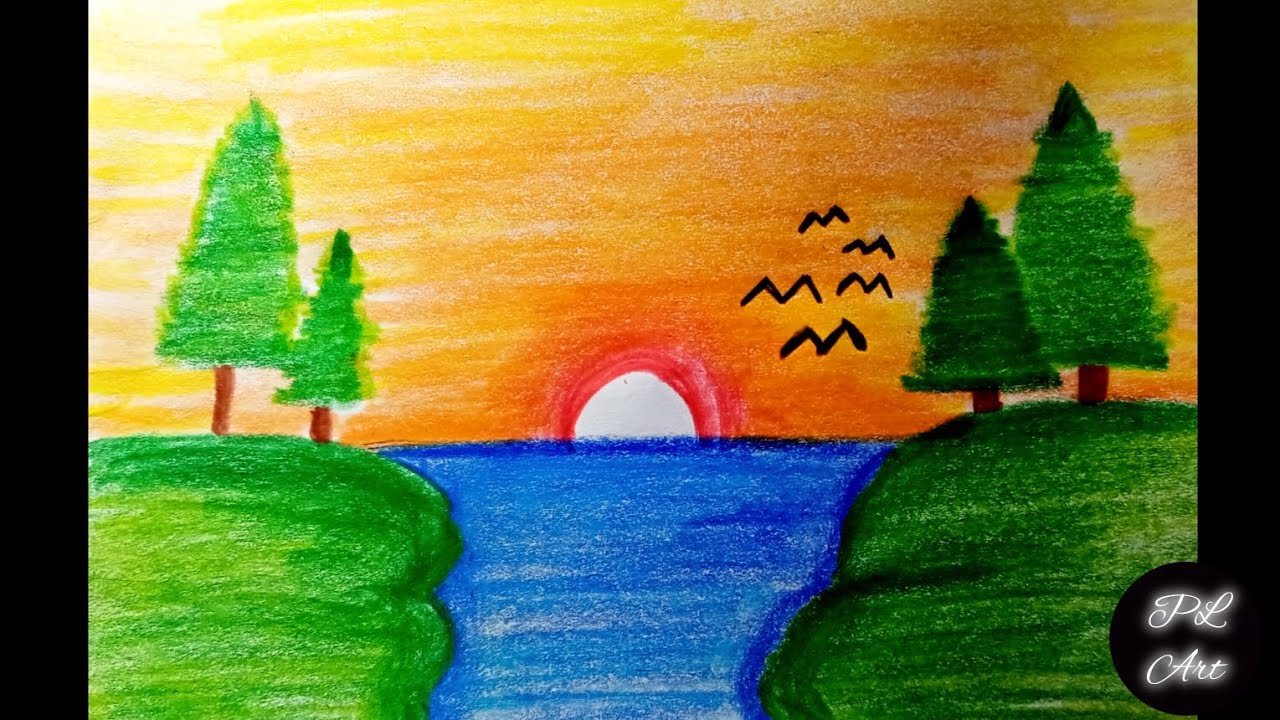 Natural Scenery Drawing Easy 