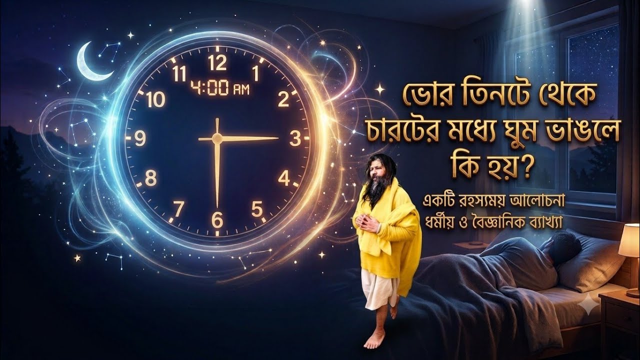 😱ভোর 3থেকে 4টের মধ্যে ঘুম ভাঙলে কি হয় ❓#godaddiction  #brahammuhurt  #viralvideo #krishnakatha