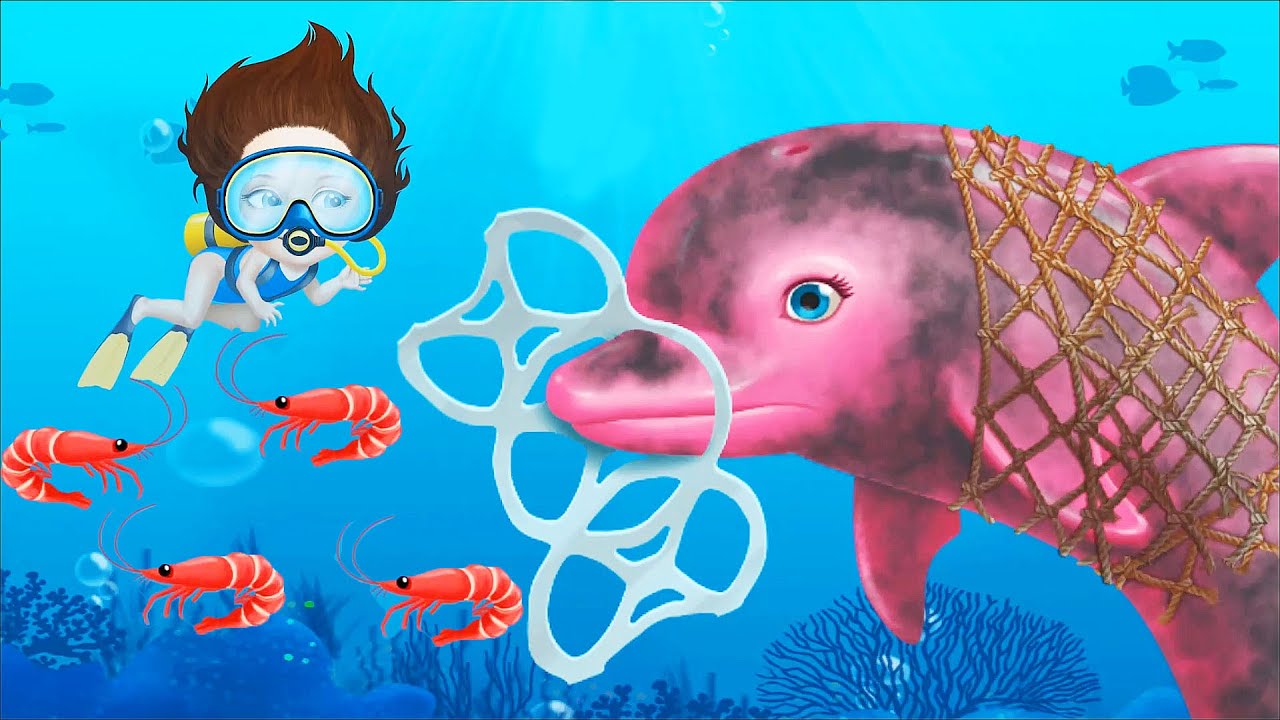 Sweet Baby Girl Emma's Ocean Cleanup - Play Boat Party, Animal Care and Dress Up Fun Game For Girls