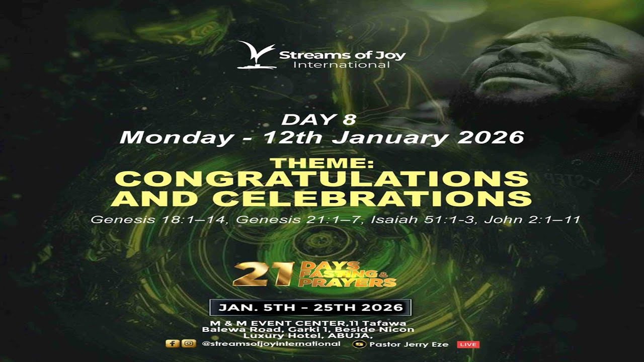 21 DAYS FASTING AND PRAYERS || DAY 8 || CONGRATULATIONS AND CELEBRATIONS || 12TH JANUARY 2026