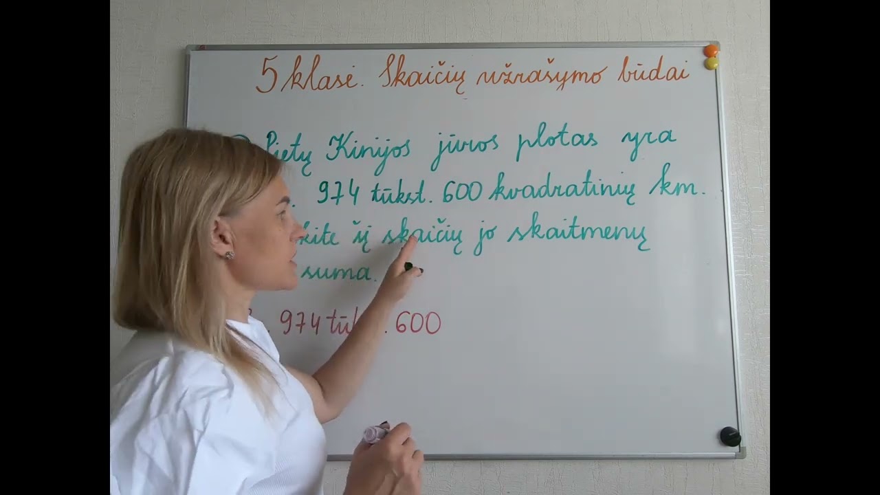5 klasė. Skaičiaus užrašymo būdai (nauja programa)