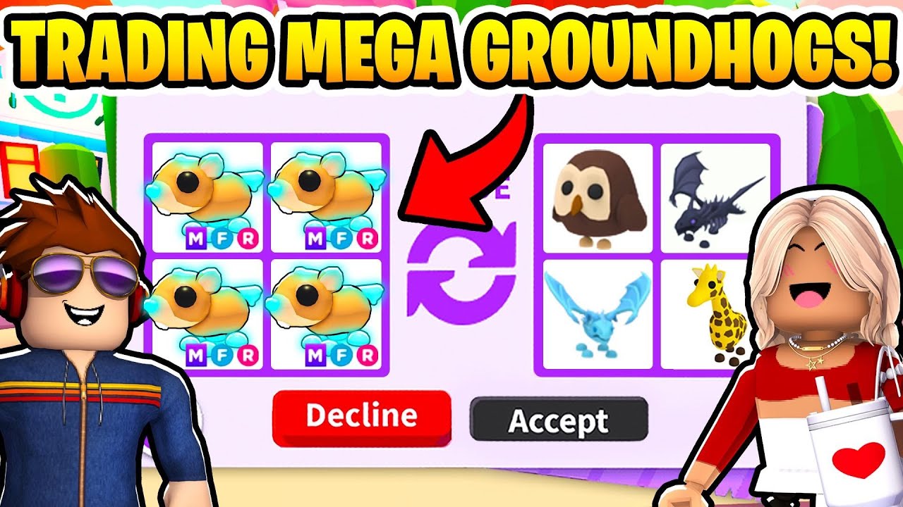 Cammy Trades The NEW MEGA GROUNDHOG in Adopt ME!! LIVE Roblox