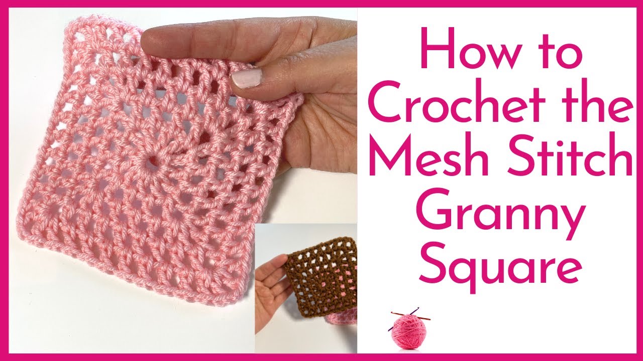 How to crochet the Mesh Stitch Granny Square  //  SS188
