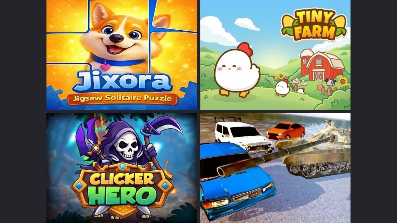 Jixora – Jigsaw Solitaire Puzzle | Russian Derby Crash | Tiny Farm | Clicker Hero