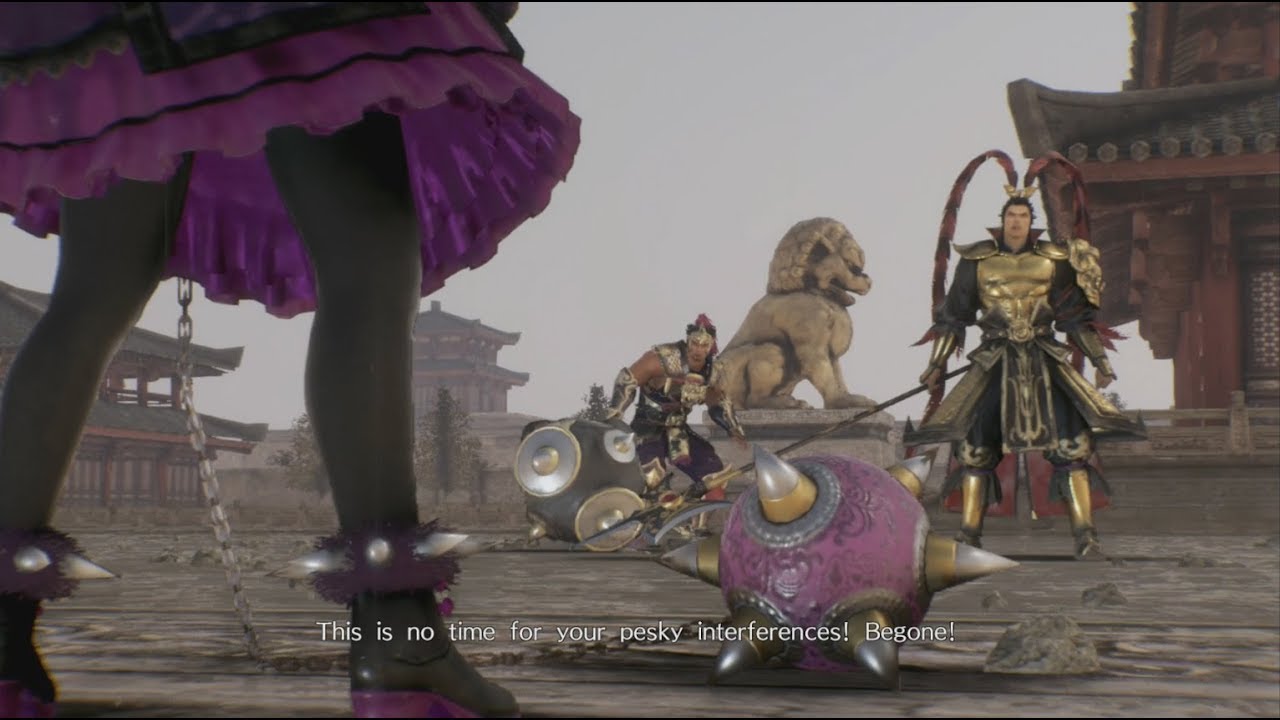 Dong Bai stops Hua Xiong and Lu Bu from fighting - Dynasty Warriors 9