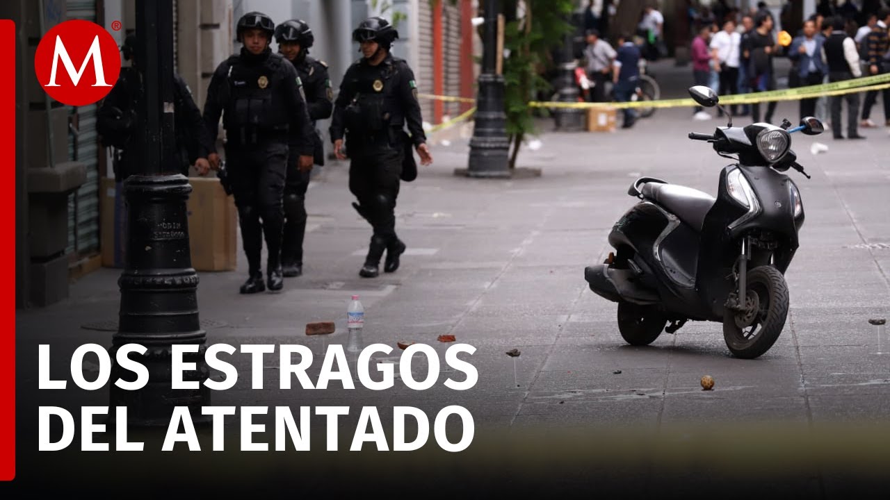 Con manchas de sangre, así amanece el Centro de CdMx tras el ataque a Diana Sánchez Barrios