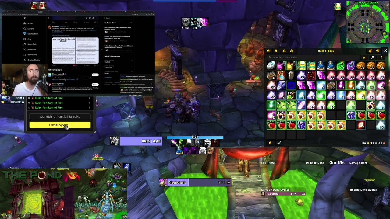 The Pond TBC DAY 6 GAMING +| LEVELING & GEARING + MOP RAID! 🥬 (Part 1/2)