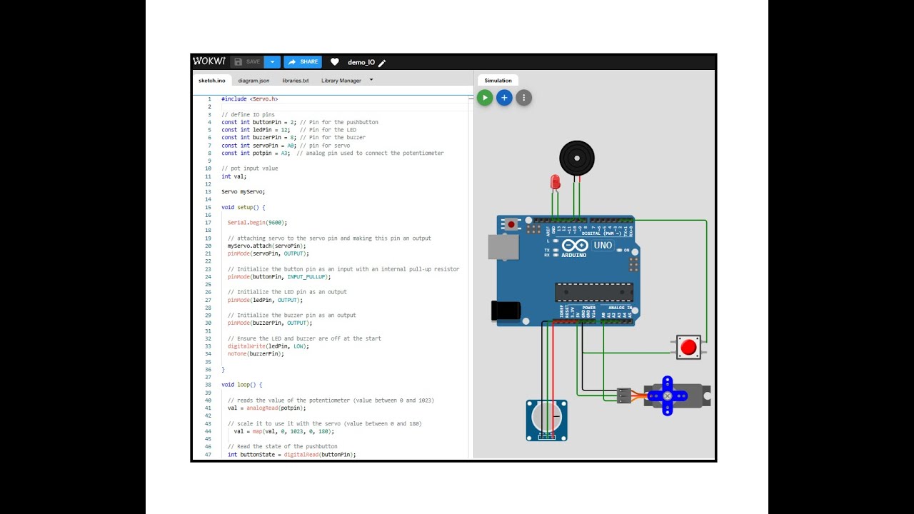 Arduino Simulations in WOKWI