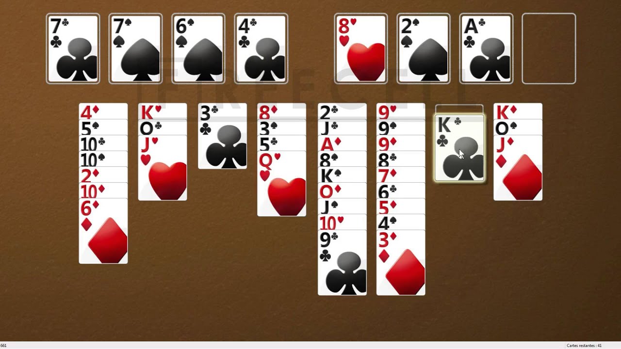 Solution to freecell game #661 in HD