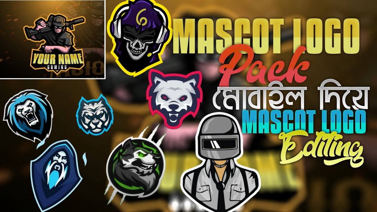 Mascot Logo Pack || How to make Mascot Logo on Android || মোবাইল দিয়ে মাস্কঅট লোগো || RAHAT ( RTG )